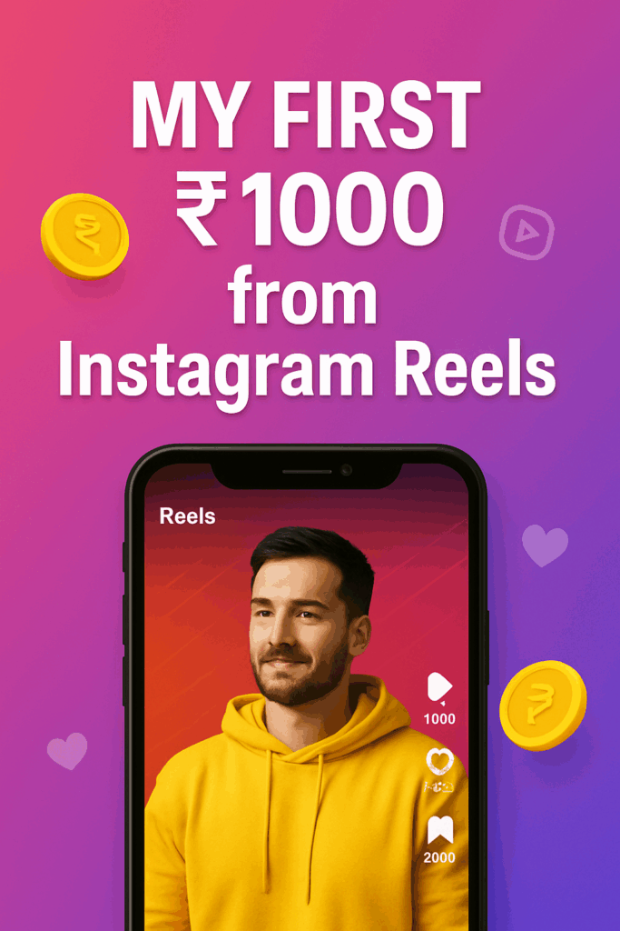 How I Made My First ₹1000 from Instagram Reels – Step-by-Step Guide to Earn from Social Media